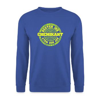 Chemikant als Job - Unisex Pullover - Royalblau - Vorne - Alina (178cm) & Michal (187cm)