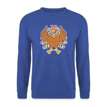 Thanksgiving Mama Mutter Oma Großmutter - Unisex Pullover - Royalblau - Vorne - Alina (178cm) & Michal (187cm)