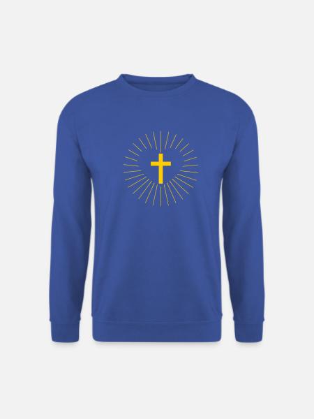 Kreuz und Herz - Unisex Pullover - Royalblau