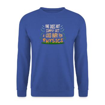 Physik Phyiker Physikstudent Physiklehrer - Unisex Pullover - Royalblau - Vorne - Alina (178cm) & Michal (187cm)