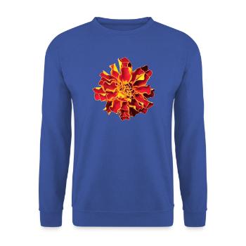 Tagetes - Unisex Pullover - Royalblau - Vorne - Alina (178cm) & Michal (187cm)