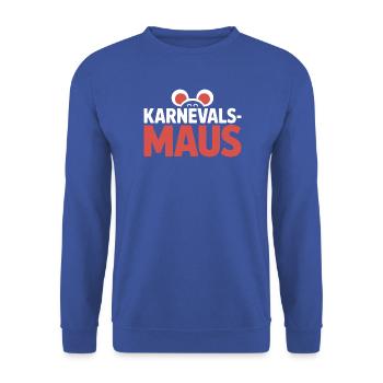 Karnevalsmaus Karneval Köln Kölner Karnevals Maus - Unisex Pullover - Royalblau - Vorne - Alina (178cm) & Michal (187cm)