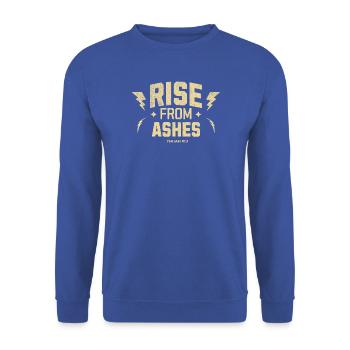 🔥Auferstehung aus der Asche Jesaja 61,3 - Unisex Pullover - Royalblau - Vorne - Alina (178cm) & Michal (187cm)