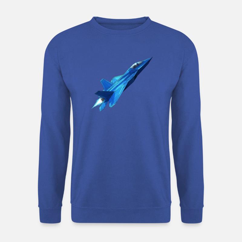 Geometrischer Blaujet - Unisex Pullover - Royalblau
