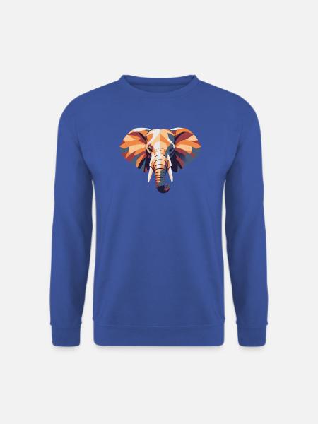 Elefant_farbe_poly - Unisex Pullover - Royalblau