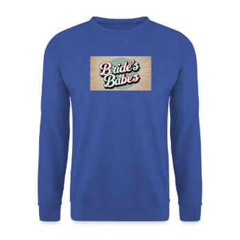 Brautjungfer Retro Schriftzug - Unisex Pullover - Royalblau - Vorne - Alina (178cm) & Michal (187cm)