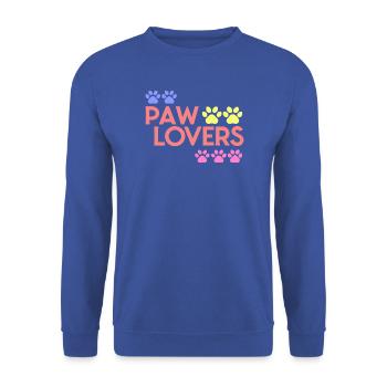 Rainbow Paw Liebhaber - Unisex Pullover - Royalblau - Vorne - Alina (178cm) & Michal (187cm)