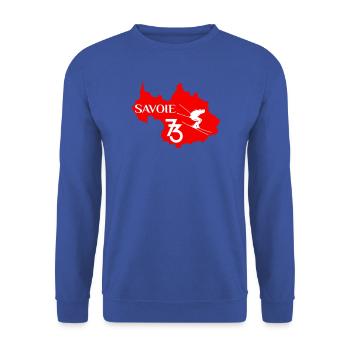Savoyen 73 - Unisex Pullover - Royalblau - Vorne - Alina (178cm) & Michal (187cm)