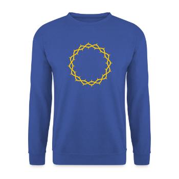 Dornenkrone - Unisex Pullover - Royalblau - Vorne - Alina (178cm) & Michal (187cm)