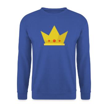 Krone - Unisex Pullover - Royalblau - Vorne - Alina (178cm) & Michal (187cm)