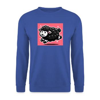 Schwarzes Schaf - Unisex Pullover - Royalblau - Vorne - Alina (178cm) & Michal (187cm)