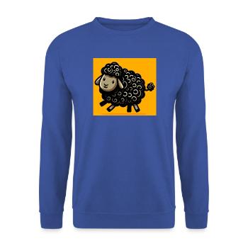 Schwarzes Schaf - Unisex Pullover - Royalblau - Vorne - Alina (178cm) & Michal (187cm)