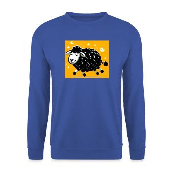 Schwarzes Schaf - Unisex Pullover - Royalblau - Vorne - Alina (178cm) & Michal (187cm)