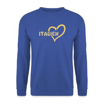 Italien als Italien - Unisex Pullover - Royalblau - Vorne - Alina (178cm) & Michal (187cm)