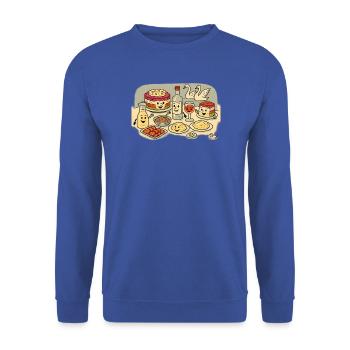 Schwanensee Feiertage - Unisex Pullover - Royalblau - Vorne - Alina (178cm) & Michal (187cm)