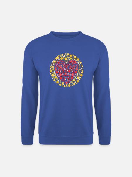 Herz Farbtest - Unisex Pullover - Royalblau