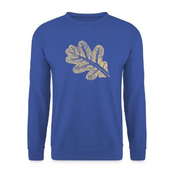 Blatt - Eiche / Botanik & Natur  - Unisex Pullover - Royalblau - Vorne - Alina (178cm) & Michal (187cm)