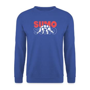 Sumo - Unisex Pullover - Royalblau - Vorne - Alina (178cm) & Michal (187cm)