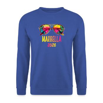 Marbella 2026 Tropische Sonnenbrillen - Unisex Pullover - Royalblau - Vorne - Alina (178cm) & Michal (187cm)