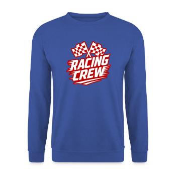 Racing Crew Rennsport - Unisex Pullover - Royalblau - Vorne - Alina (178cm) & Michal (187cm)
