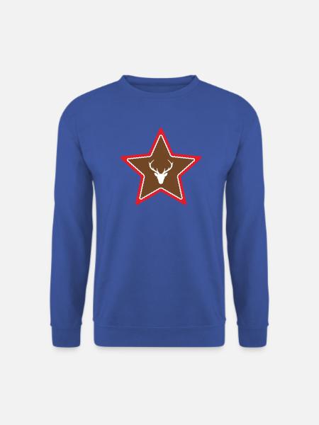 Stern mit Hirschkopf - Unisex Pullover - Royalblau
