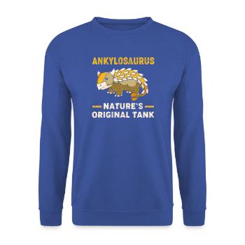 Ankylosaurus - Unisex Pullover - Royalblau - Vorne - Alina (178cm) & Michal (187cm)