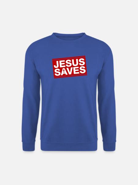Jesus Rettet Spruch Christlich - Unisex Pullover - Royalblau