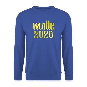 Malle 2026 - Unisex Pullover - Royalblau - Vorne - Alina (178cm) & Michal (187cm)