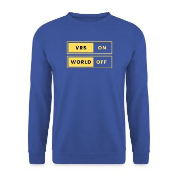 VRS ON World OFF  - Unisex Pullover - Royalblau - Vorne - Alina (178cm) & Michal (187cm)