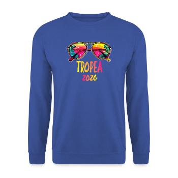Tropische Sonnenbrille 2026 Troppea - Unisex Pullover - Royalblau - Vorne - Alina (178cm) & Michal (187cm)