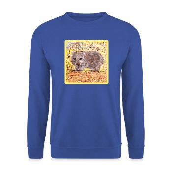Wombat - Unisex Pullover - Royalblau - Vorne - Alina (178cm) & Michal (187cm)