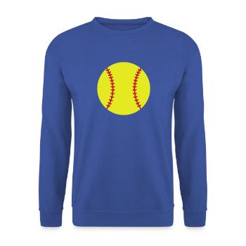 Softball - Unisex Pullover - Royalblau - Vorne - Alina (178cm) & Michal (187cm)