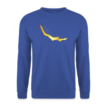 Goldküsten Gemeinden an Zürichsee Silhouette - Unisex Pullover - Royalblau - Vorne - Alina (178cm) & Michal (187cm)