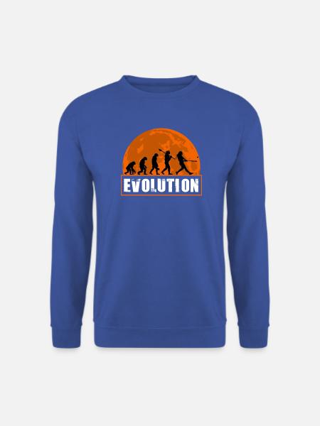 Baseball-Softball-Evolution Lustige Spieler-Geschenkkunst - Unisex Pullover - Royalblau
