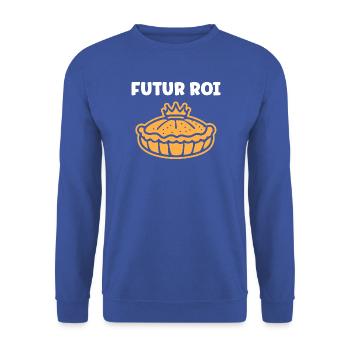 Humor galette des rois - Unisex Pullover - Royalblau - Vorne - Alina (178cm) & Michal (187cm)