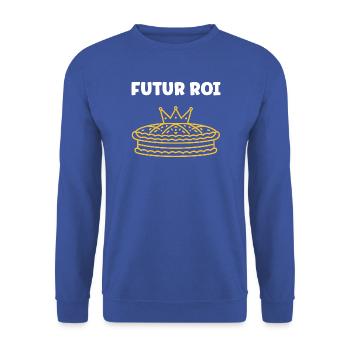 Humor galette des rois - Unisex Pullover - Royalblau - Vorne - Alina (178cm) & Michal (187cm)