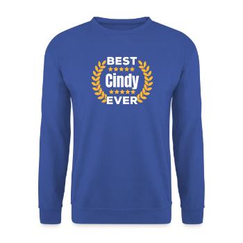Beste Cindy aller Zeiten Legende Name Geschenk - Unisex Pullover - Royalblau - Vorne - Alina (178cm) & Michal (187cm)