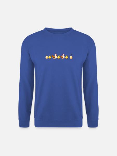 Evolution Ei-Küken-Henne-Darwin - Unisex Pullover - Royalblau