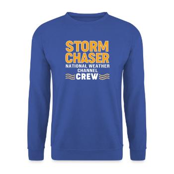 Tornado Meteorologie Meteorologe Sturm - Unisex Pullover - Royalblau - Vorne - Alina (178cm) & Michal (187cm)