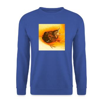 Hungrige Amsel - Unisex Pullover - Royalblau - Vorne - Alina (178cm) & Michal (187cm)