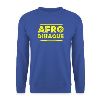 AFRO-DISIAQUE! - Unisex Pullover - Royalblau - Vorne - Alina (178cm) & Michal (187cm)