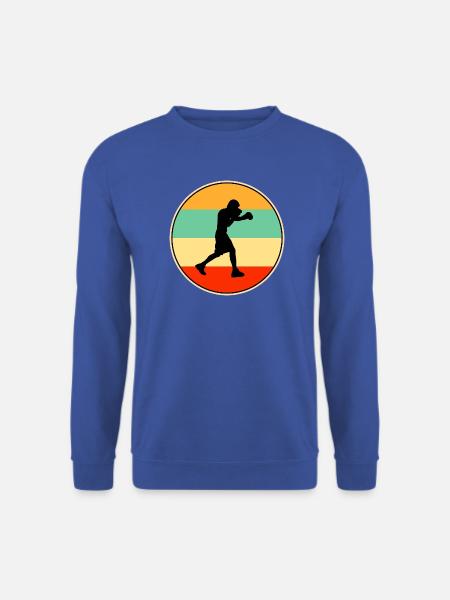 Retro-Box-Silhouette-Kampfsportler - Unisex Pullover - Royalblau