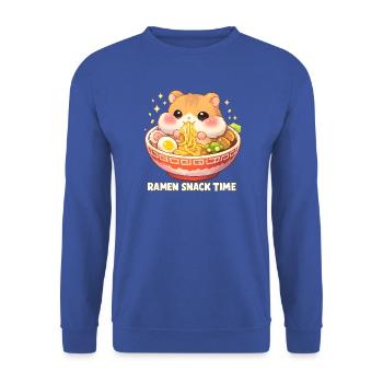 Ramen - Unisex Pullover - Royalblau - Vorne - Alina (178cm) & Michal (187cm)