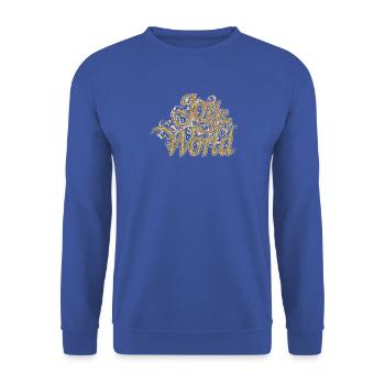Joy to the World - Unisex Pullover - Royalblau - Vorne - Alina (178cm) & Michal (187cm)