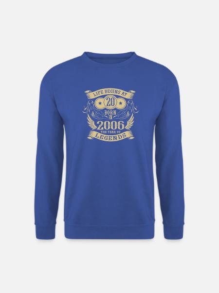 20 Geburtstag Jahrgang 2006 Engel Legenden Leben - Unisex Pullover - Royalblau