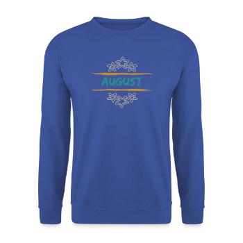 August August - Unisex Pullover - Royalblau - Vorne - Alina (178cm) & Michal (187cm)