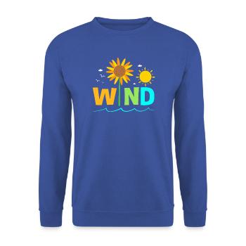 Windrad Windenergie Windkraft - Unisex Pullover - Royalblau - Vorne - Alina (178cm) & Michal (187cm)