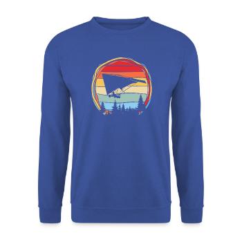Gleitschirm Gleitschirmflieger Gleitschirmfliegen - Unisex Pullover - Royalblau - Vorne - Alina (178cm) & Michal (187cm)