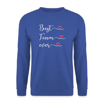 Best Team ever - Unisex Pullover - Royalblau - Vorne - Alina (178cm) & Michal (187cm)