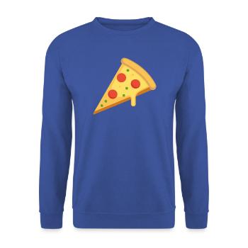 Pizzastück - Unisex Pullover - Royalblau - Vorne - Alina (178cm) & Michal (187cm)